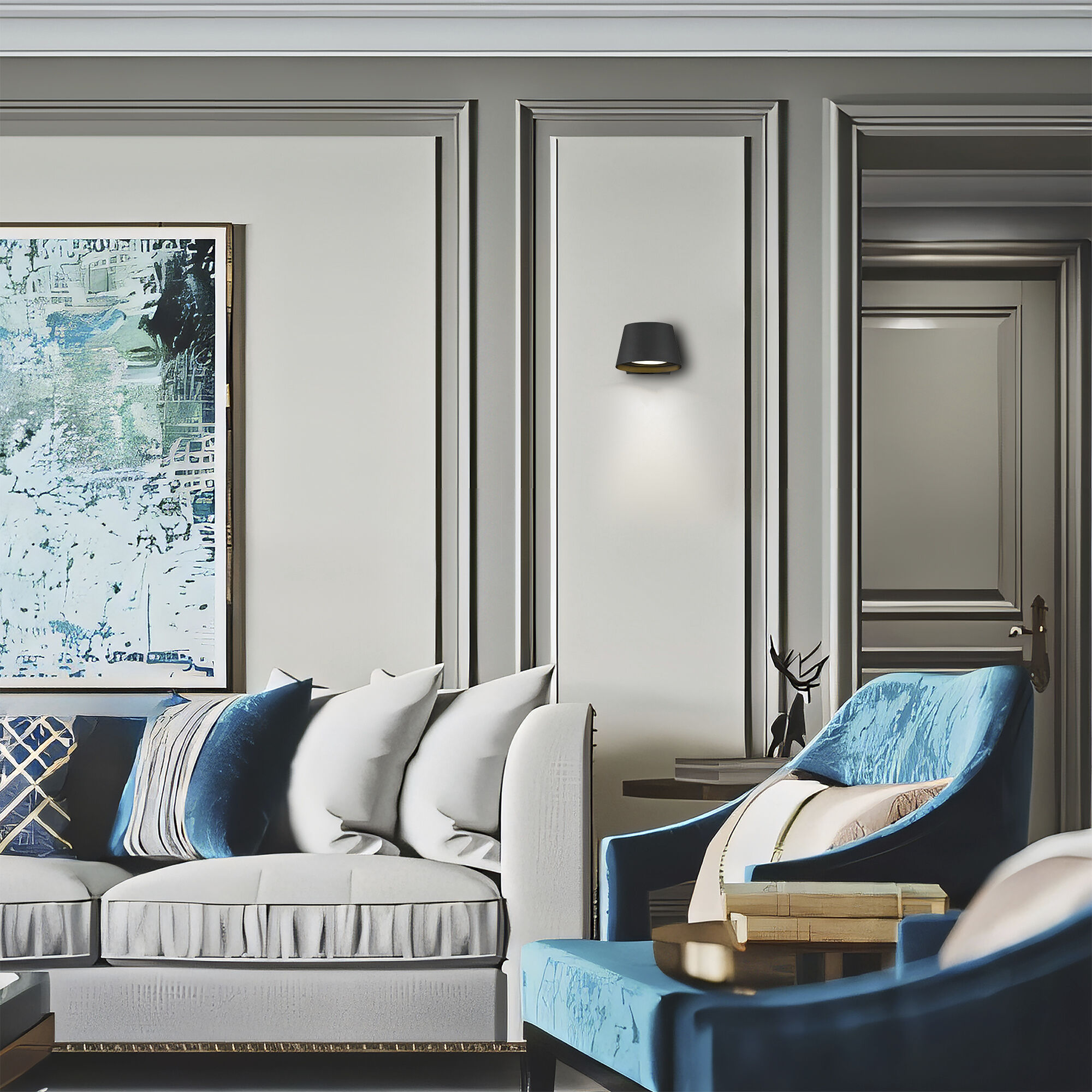 Grace LED 5 inch Sand Black Outdoor Wall Sconce